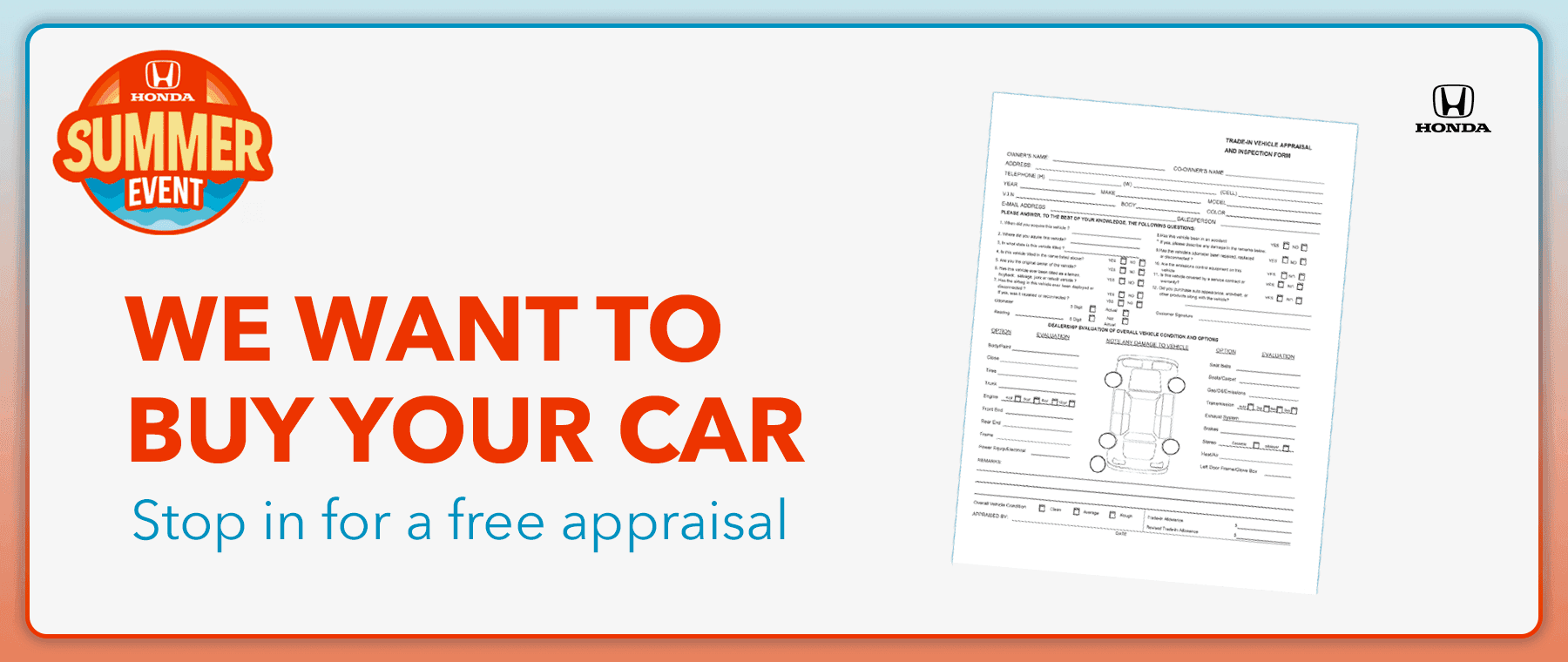 We want to buy your car