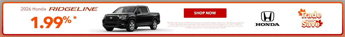 2026 Honda RIDGELINE 1.99%*