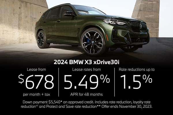 2024 BMW X3 xDrive30i Lease Offer