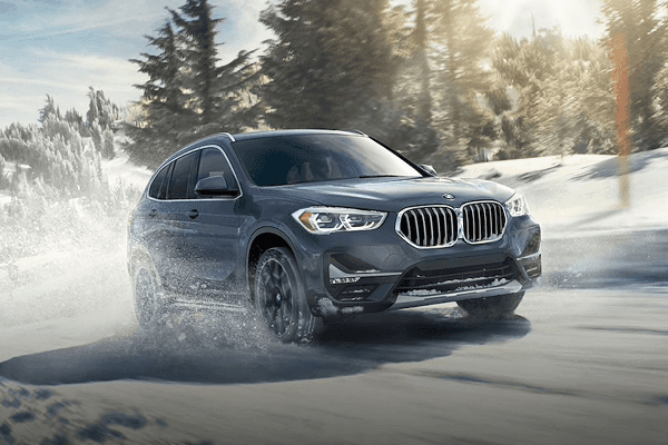 BMW wheels in snowy conditions
