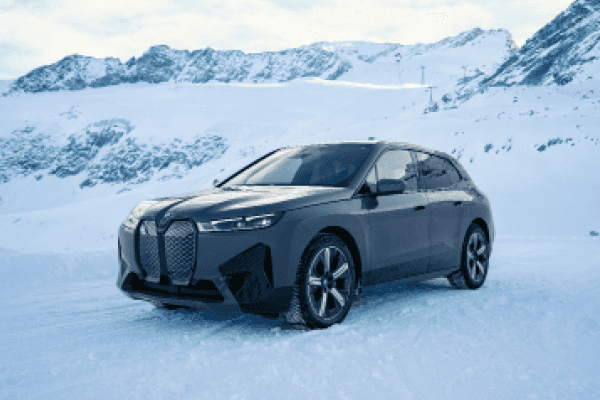 BMW wheels in snowy conditions