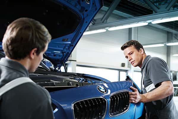 BMW Schererville technician servicing vehicle