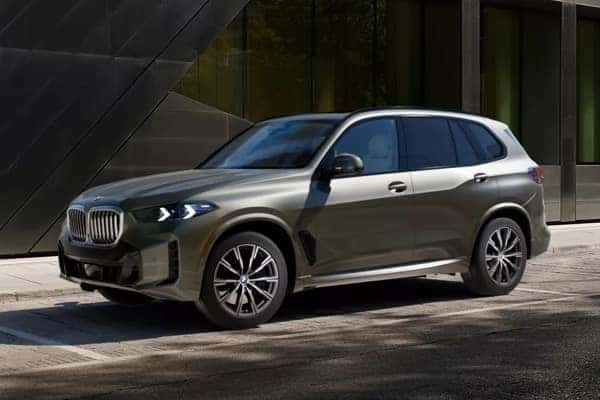 BMW X5 parked at dusk