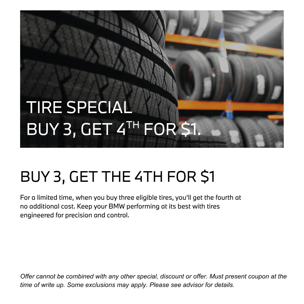 Tire Special - Buy 3 get the 4th for $1