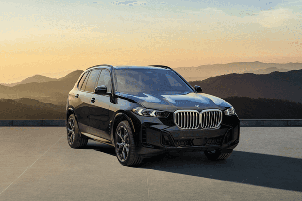 BMW SUV parked outdoors at dusk