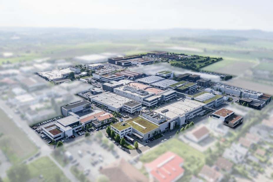 Mercedes-AMG in Affalterbach. Aerial view
