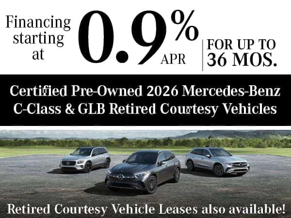 2026 Mercedes-Benz Certified Pre-Owned C-Class and GLB vehicles