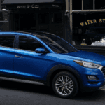 Blue Tucson Parked