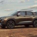A bronze 2022 Chevy Trailblazer parked in a desert in Paris, KY