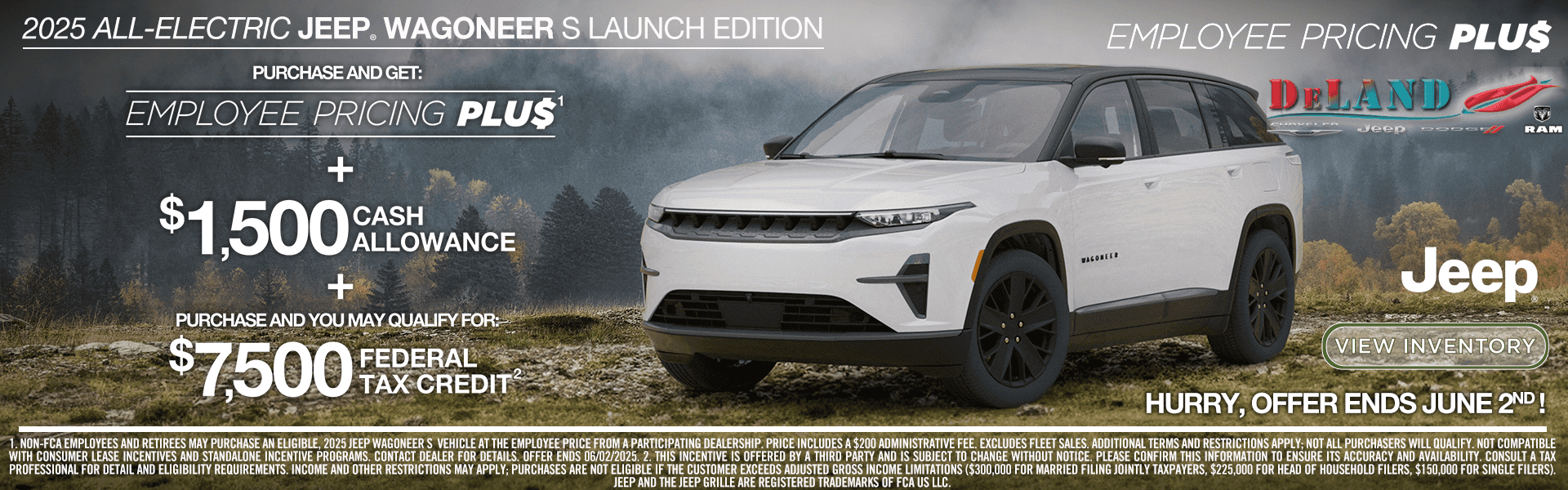 Employee Pricing Plus 2025 Jeep Wagoneer S Launch Edition