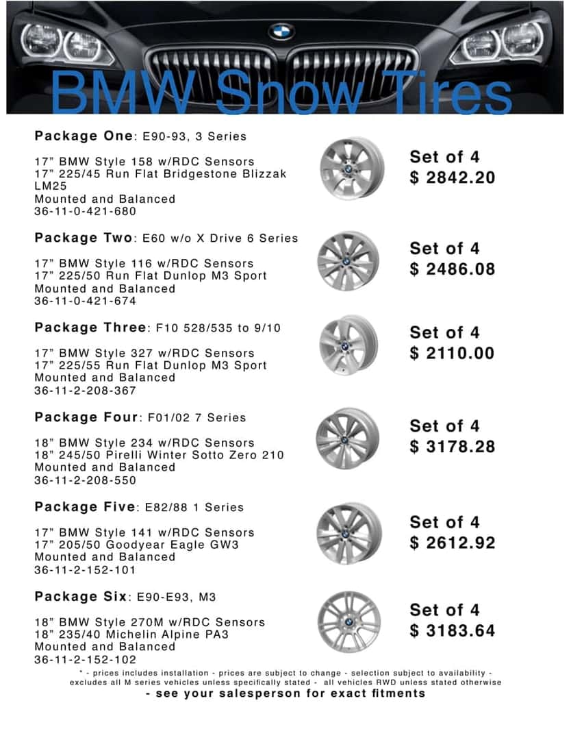 BMW SNOW TIRES IN INDIANAPOLIS, IN