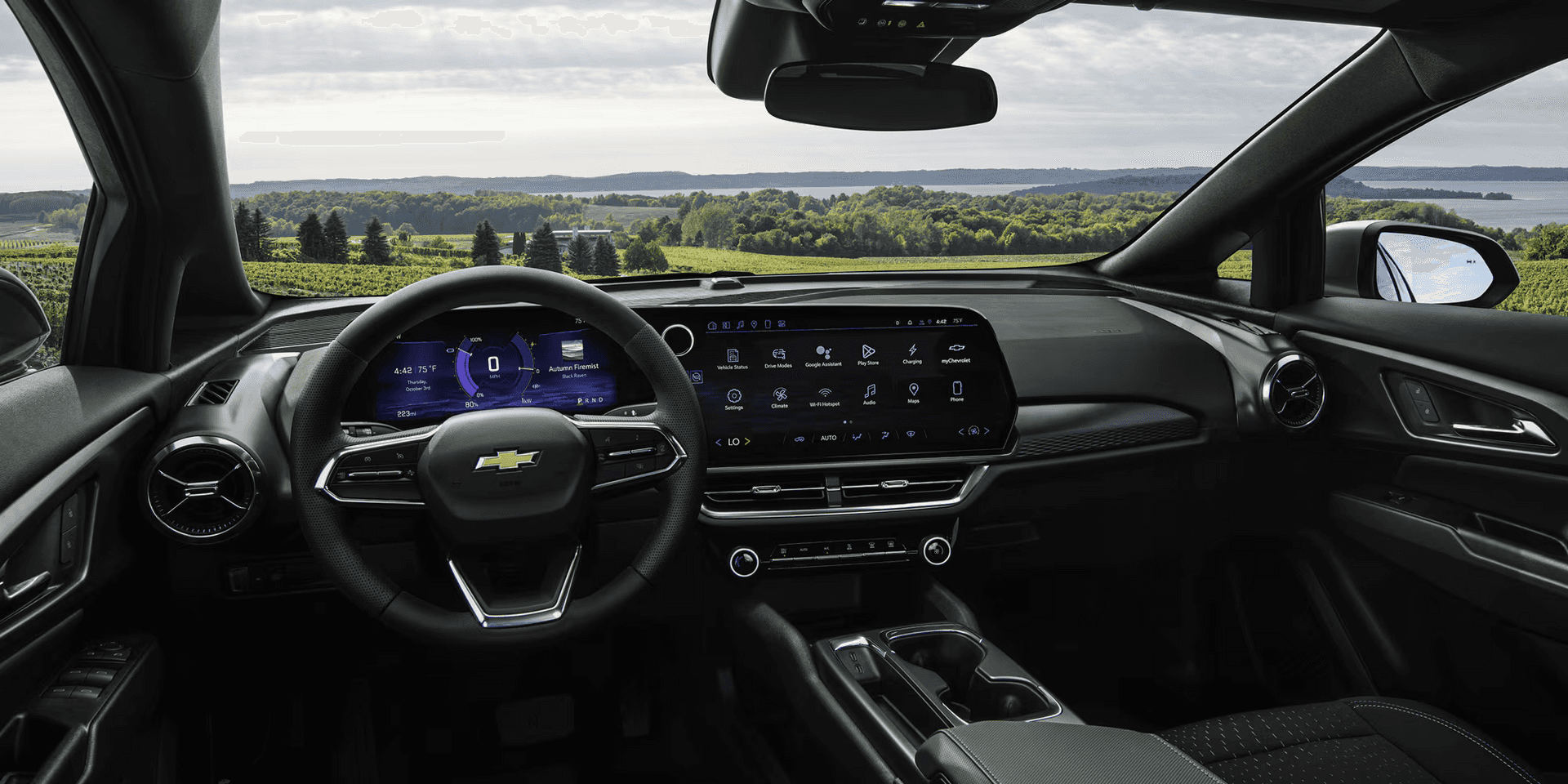 The dashboard of the 2026 Chevrolet Equinox EV