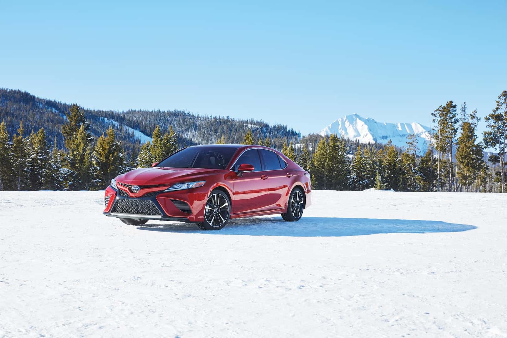 How to prepare your Toyota for the winter season at Halterman's Toyota in East Stroudsburg, PA | 2020 Toyota Camry parked in the snow