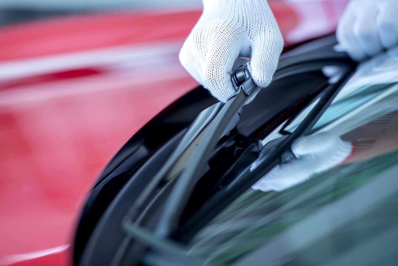 How to prepare your Toyota for the winter season at Halterman's Toyota in East Stroudsburg, PA | Service technician changing windshield wipers