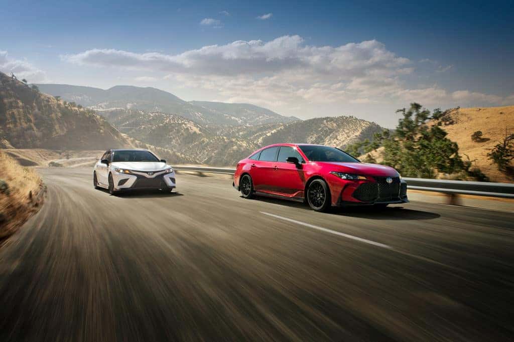 Halterman's Toyota is a Toyota Dealership near Analomink PA | 2020 Toyota Camry's driving on desert road