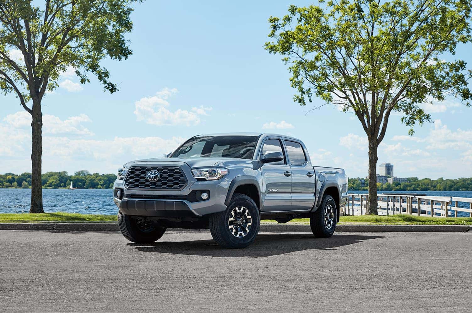 Halterman's Toyota is a Toyota Dealership near Brodheadsville, PA | 2020 Toyota Tacoma parked by the water