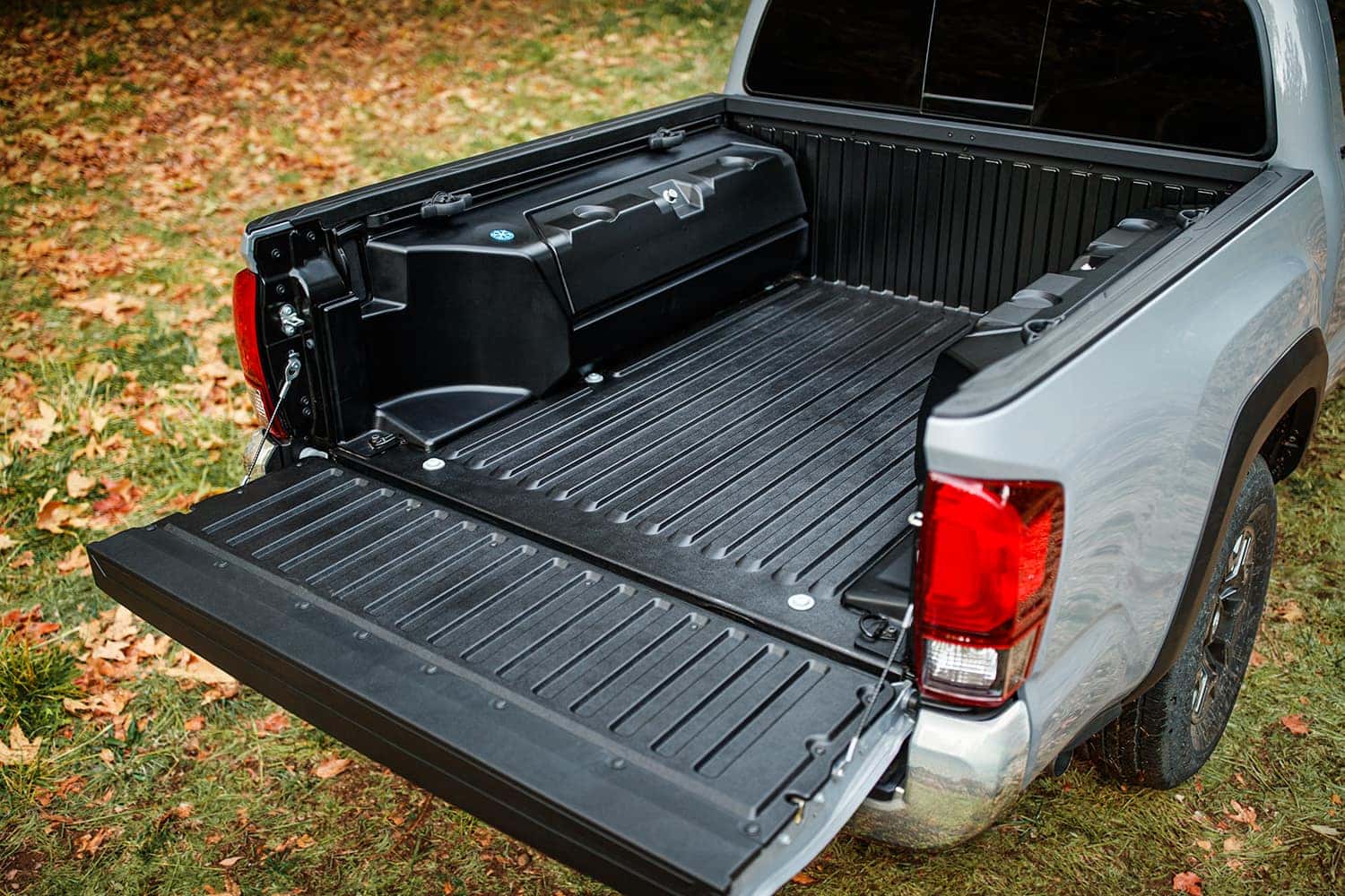 Accessories that help keep your Toyota protected at Halterman's Toyota in East Stroudsburg | Protected Toyota Tacoma bed liner and lockable bed storage