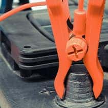 Everything You Need to Know about Your Car Battery at Halterman's Toyota | Close-up of battery clamp