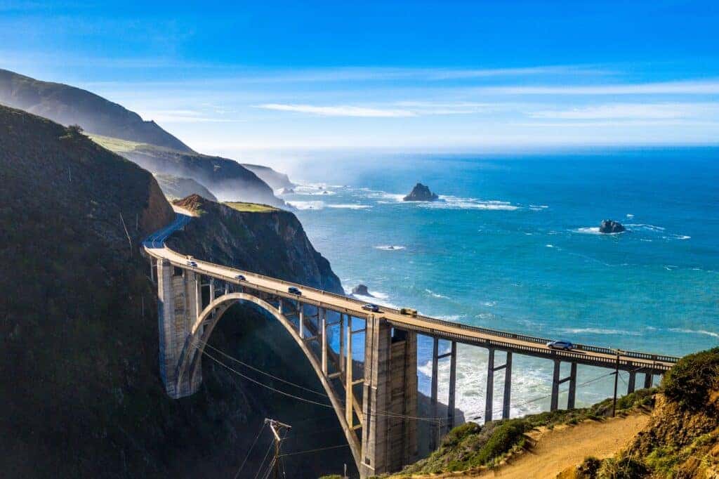 Big Sur Bridge California Ocean Road Coastline
