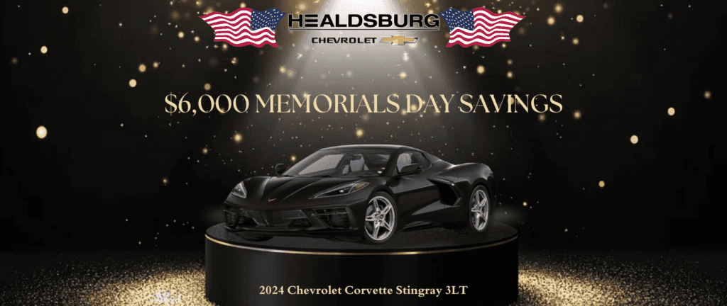 $6,000 MEMORIALS DAY SAVINGS. 2024 Chevrolet Corvette Stingray 3LT