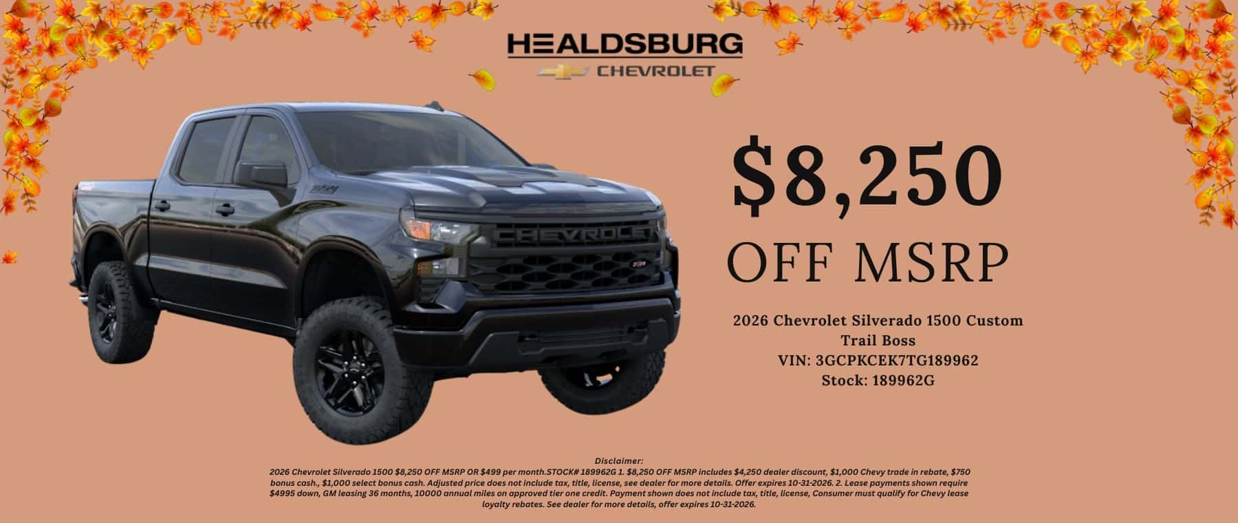 CHEVY SALES BANNER