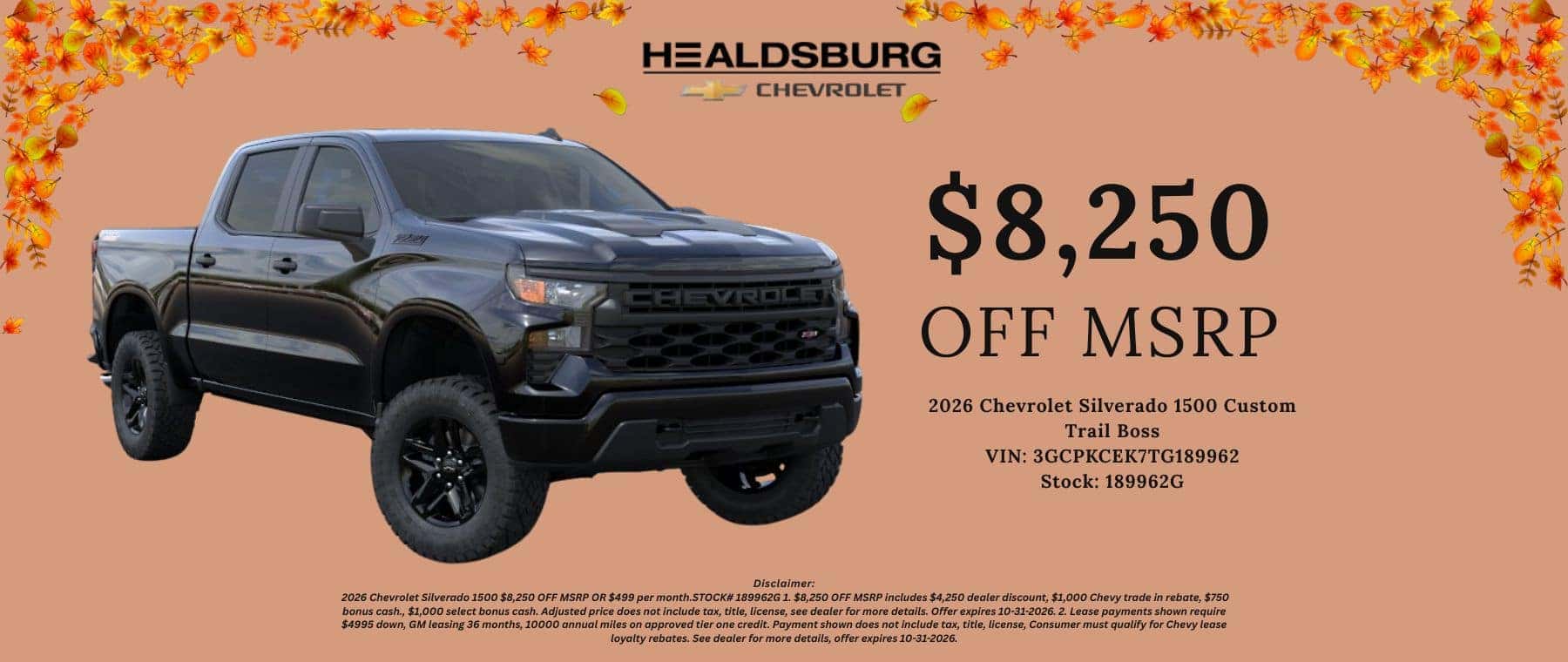 CHEVY SALES BANNER