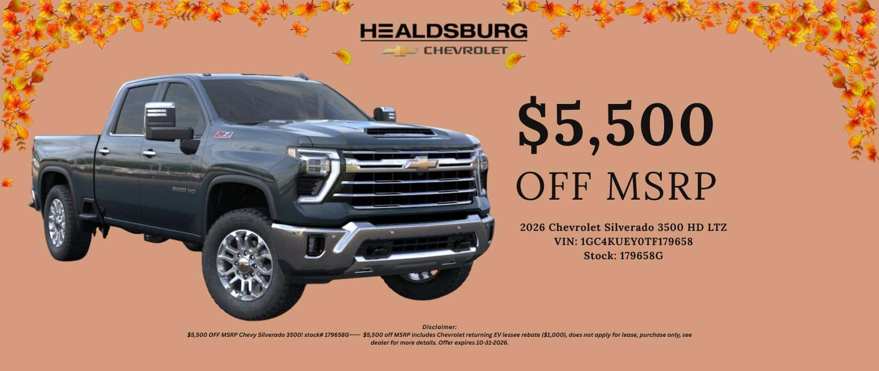 CHEVY SALES BANNER