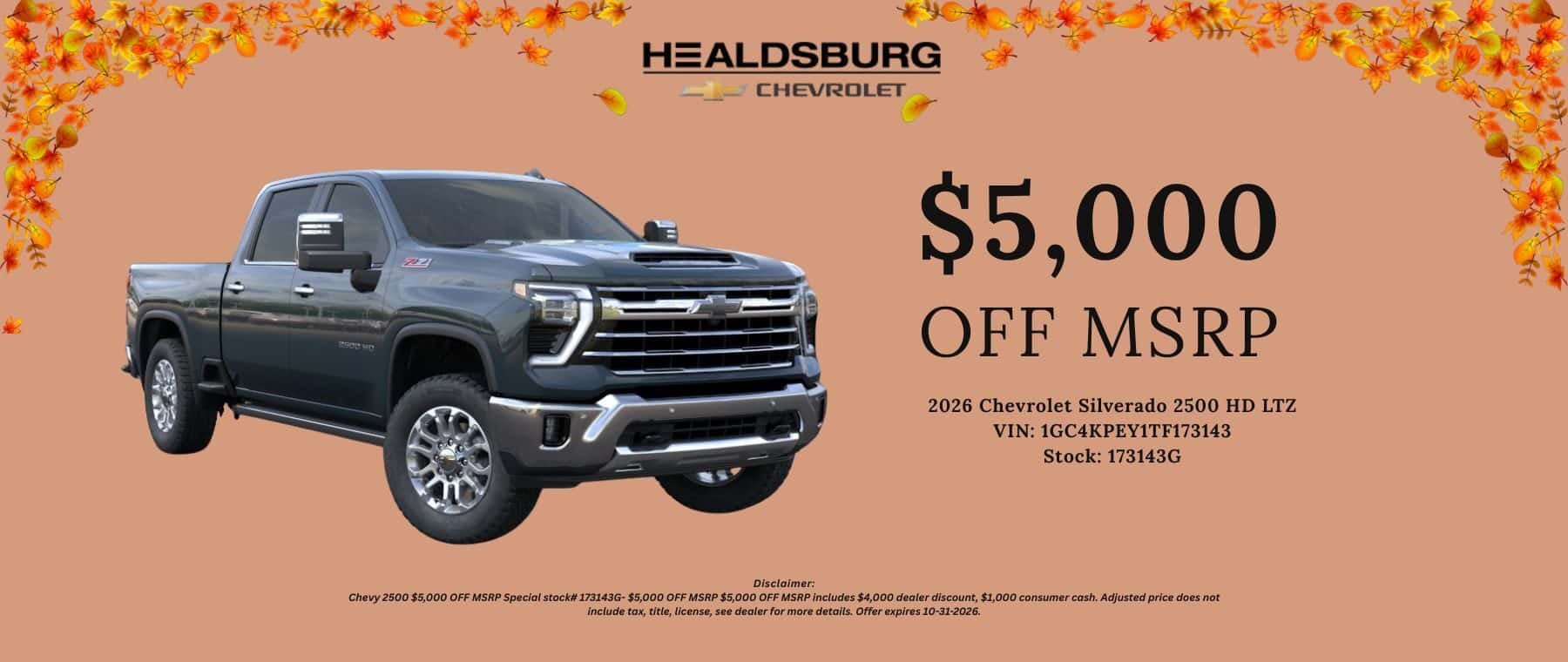 CHEVY SALES BANNER