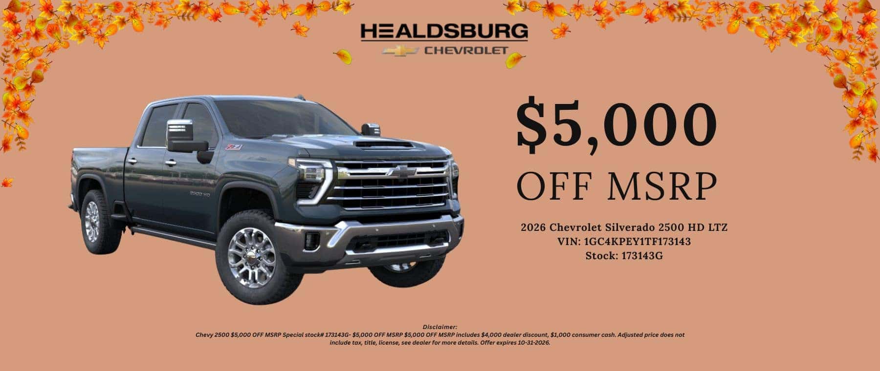 CHEVY SALES BANNER