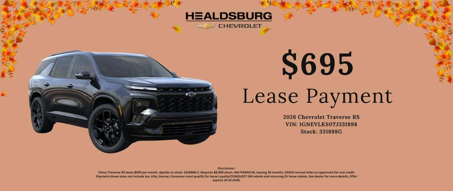 CHEVY SALES BANNER