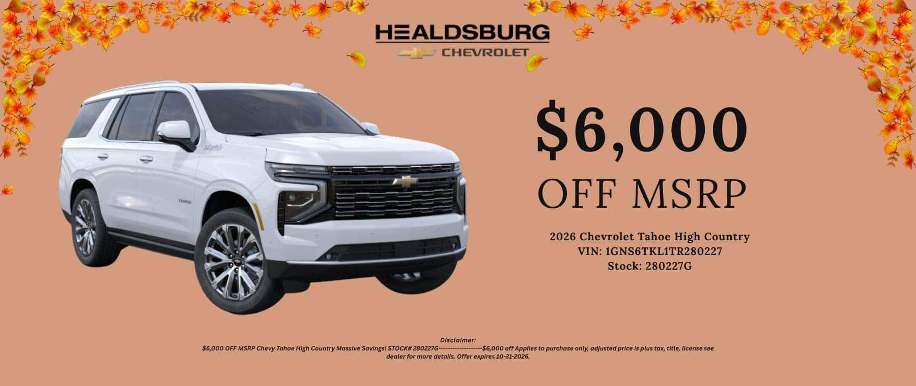 CHEVY SALES BANNER