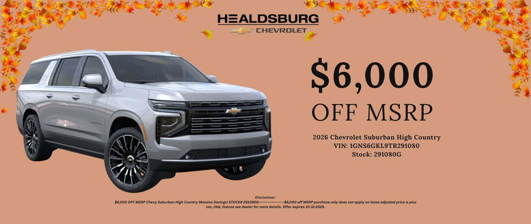 CHEVY SALES BANNER
