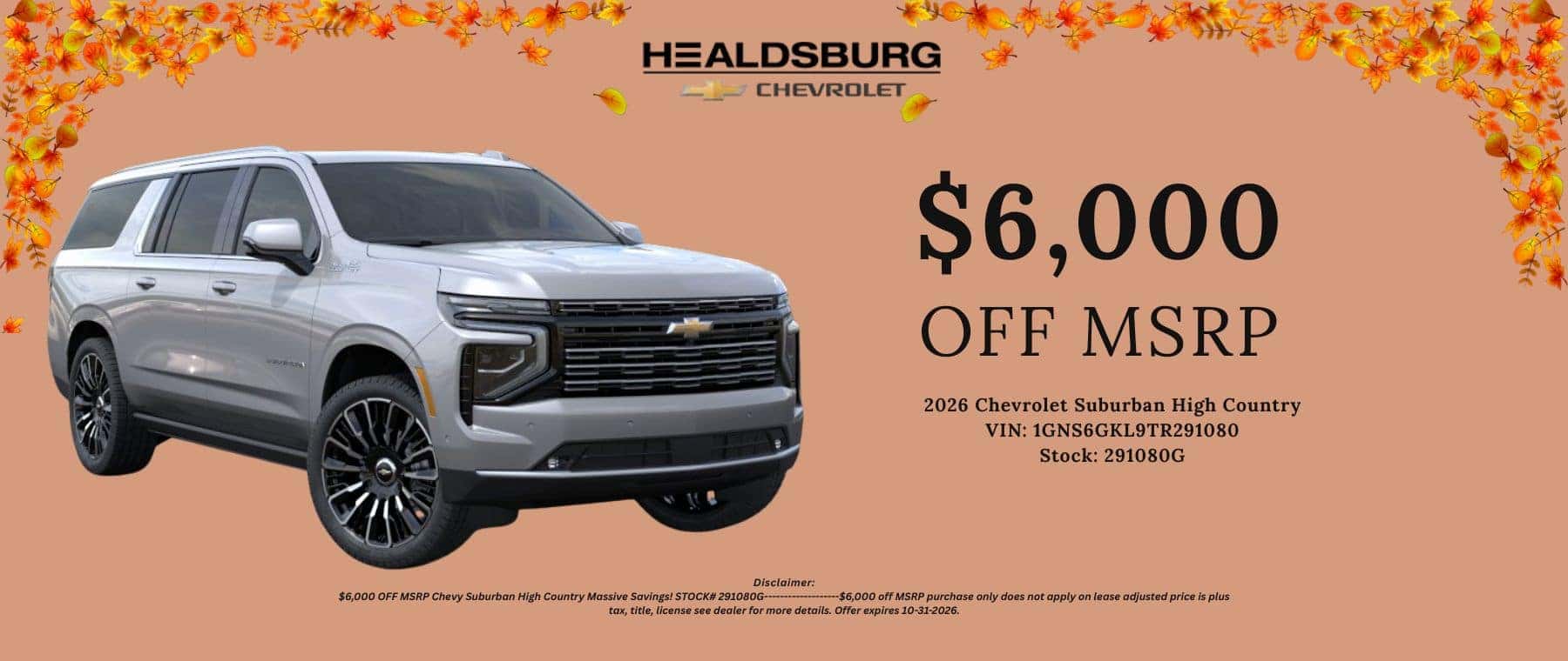 CHEVY SALES BANNER