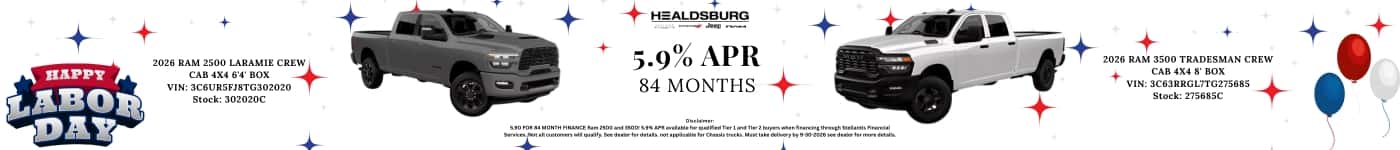 HEADSBURG 5.9% APR 84 MONTHS