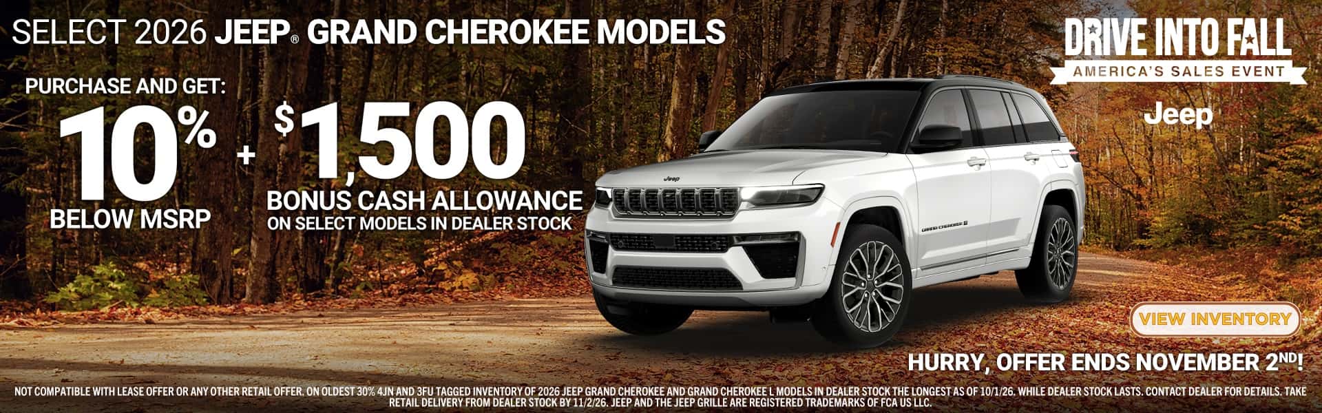 Grand Cherokee fall event