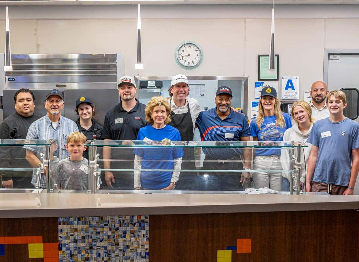 The Hoehn Motors team volunteering in the kitchen at Ronald McDonald House San Diego