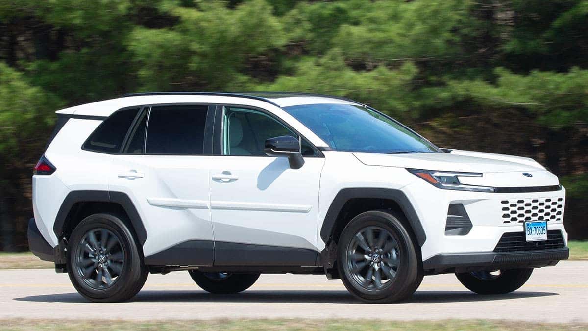 2026 Toyota RAV4 XLE exterior profile in motion