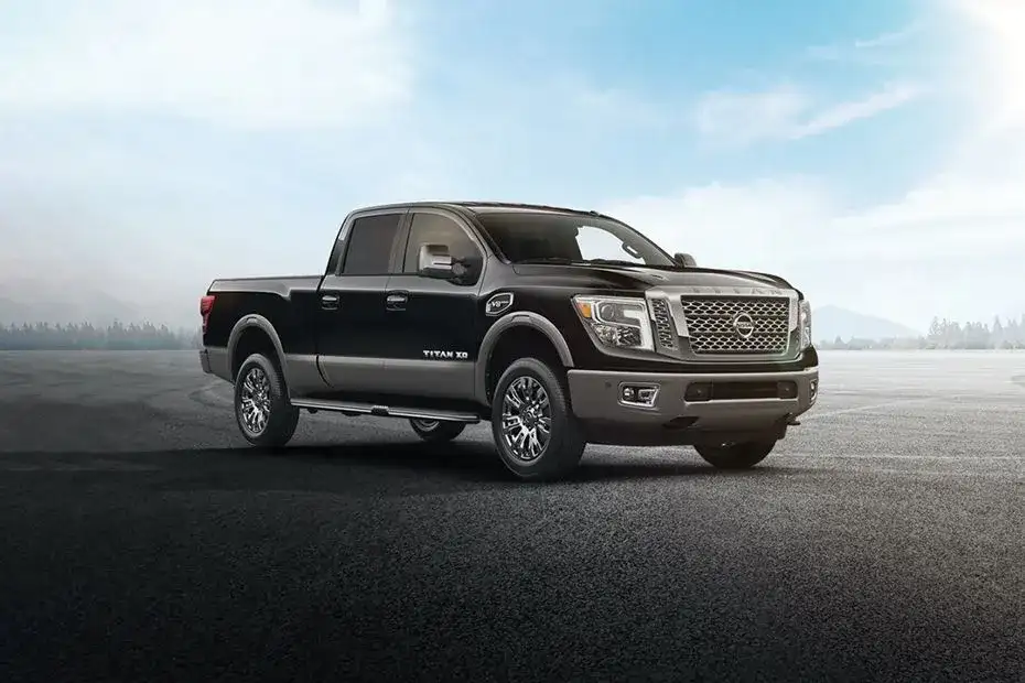 2026 Nissan Titan XD Crew Cab 4x4 low angle exterior profile