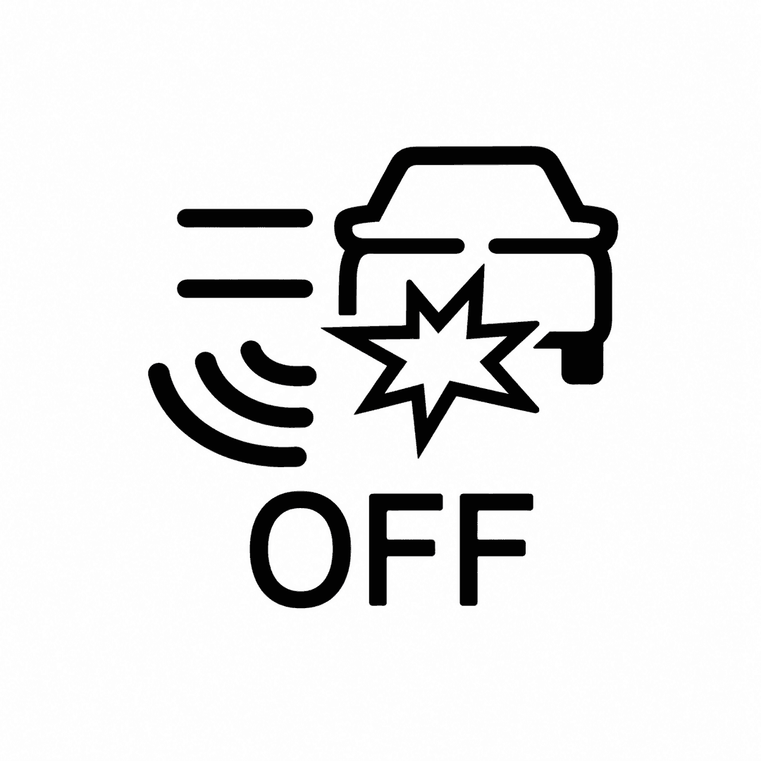Nissan Rear Automatic Braking system OFF warning light symbol