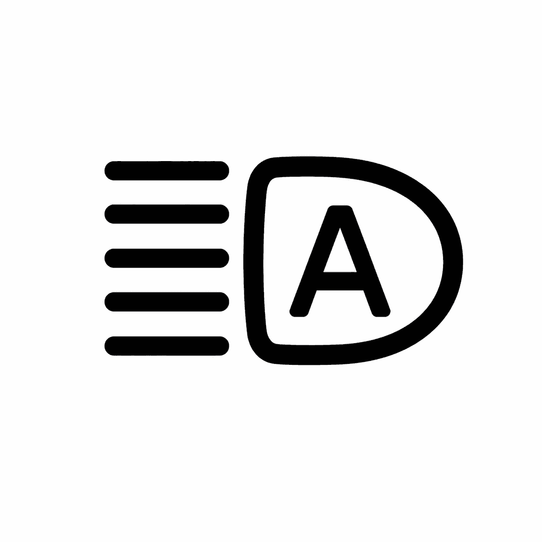 Nissan high beam assist indicator light symbol