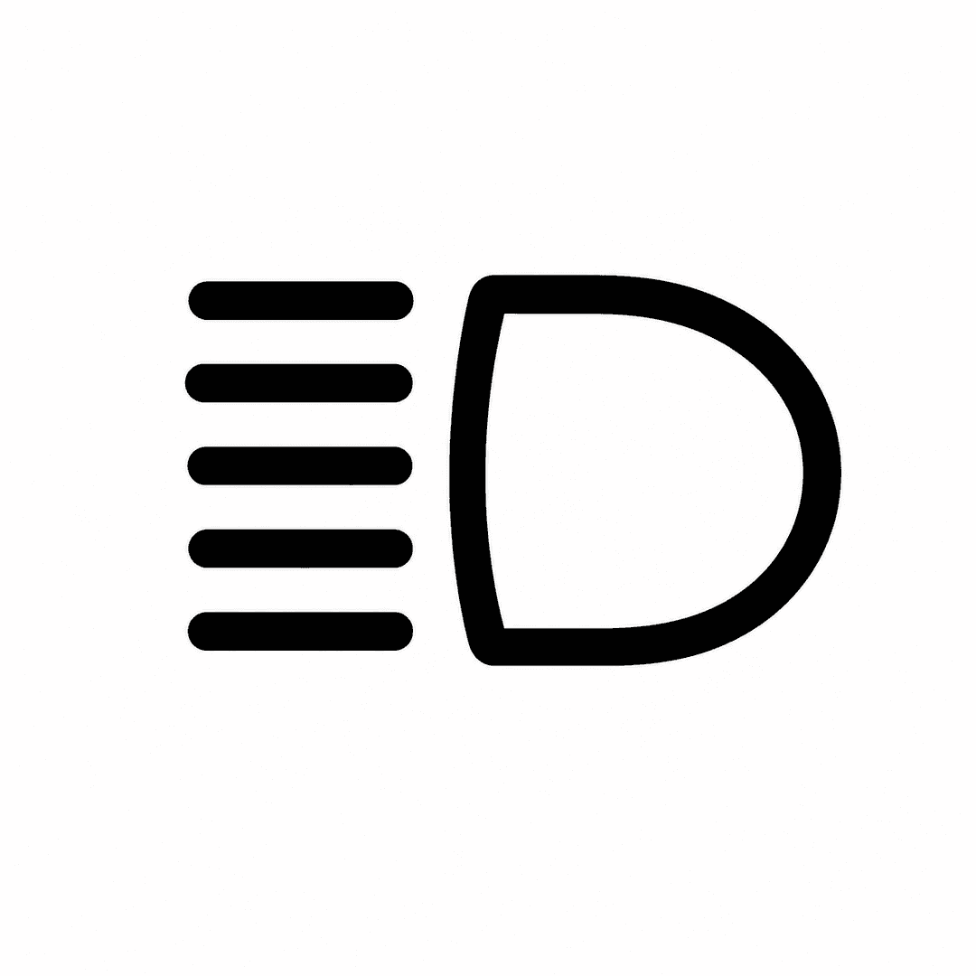 Nissan high beam indicator light symbol