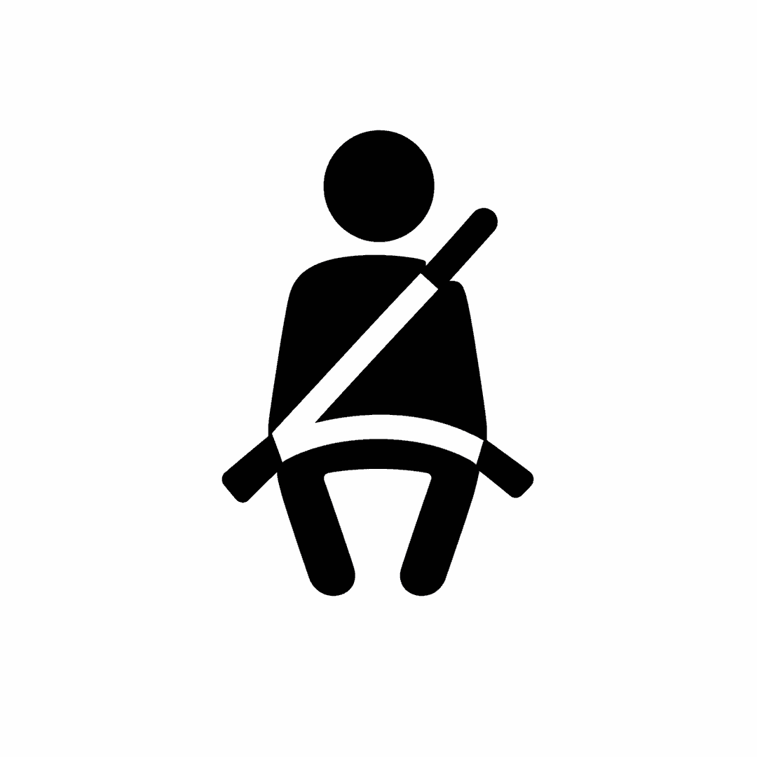 Nissan seat belt warning light symbol