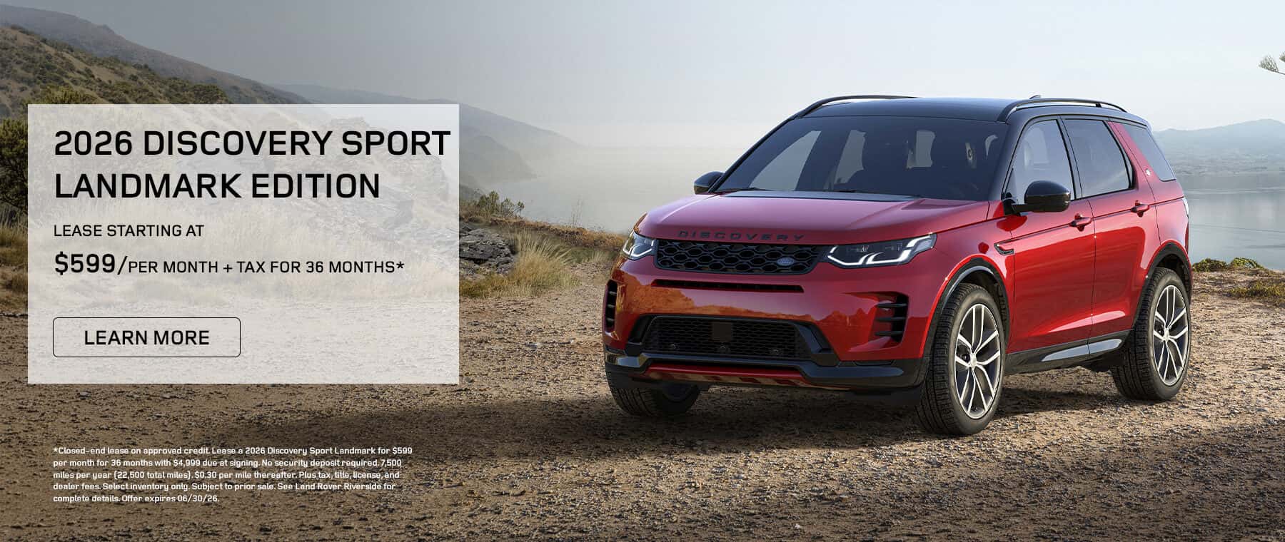 2026 DISCOVERY SPORT LANDMARK Edition Lease Offer