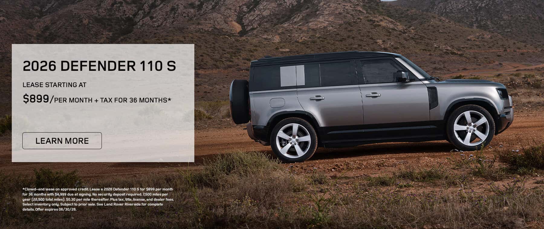 2026 DEFENDER 110 S Lease Special