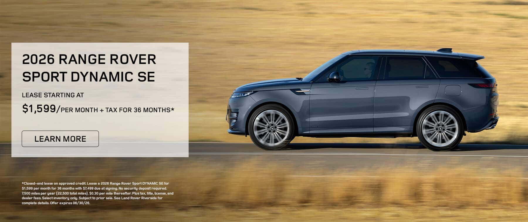 2026 RANGE ROVER SPORT DYNAMIC SE Lease Special