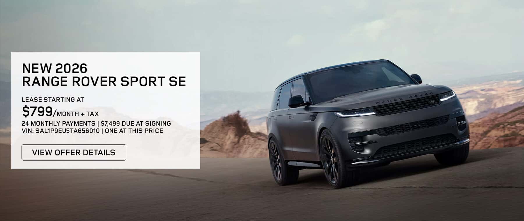 NEW 2026 RANGE ROVER SPORT SE Lease Banner