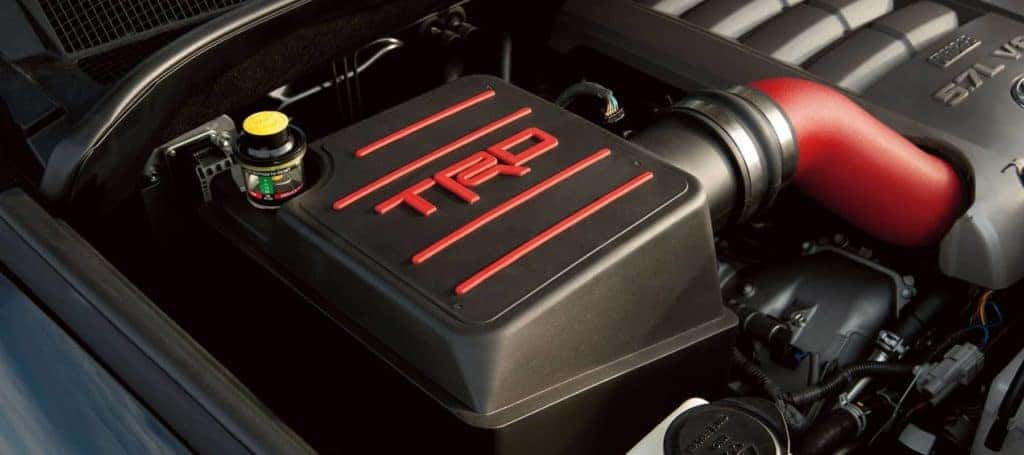 closeup of Toyota engine