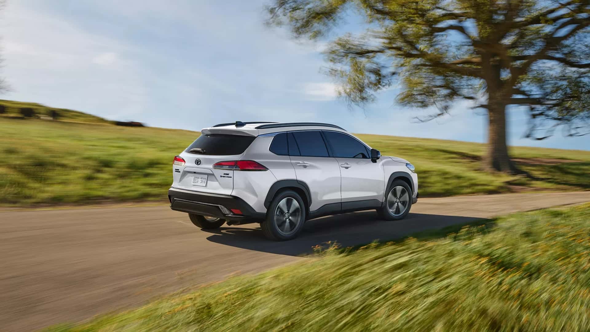 2025 corolla cross on road