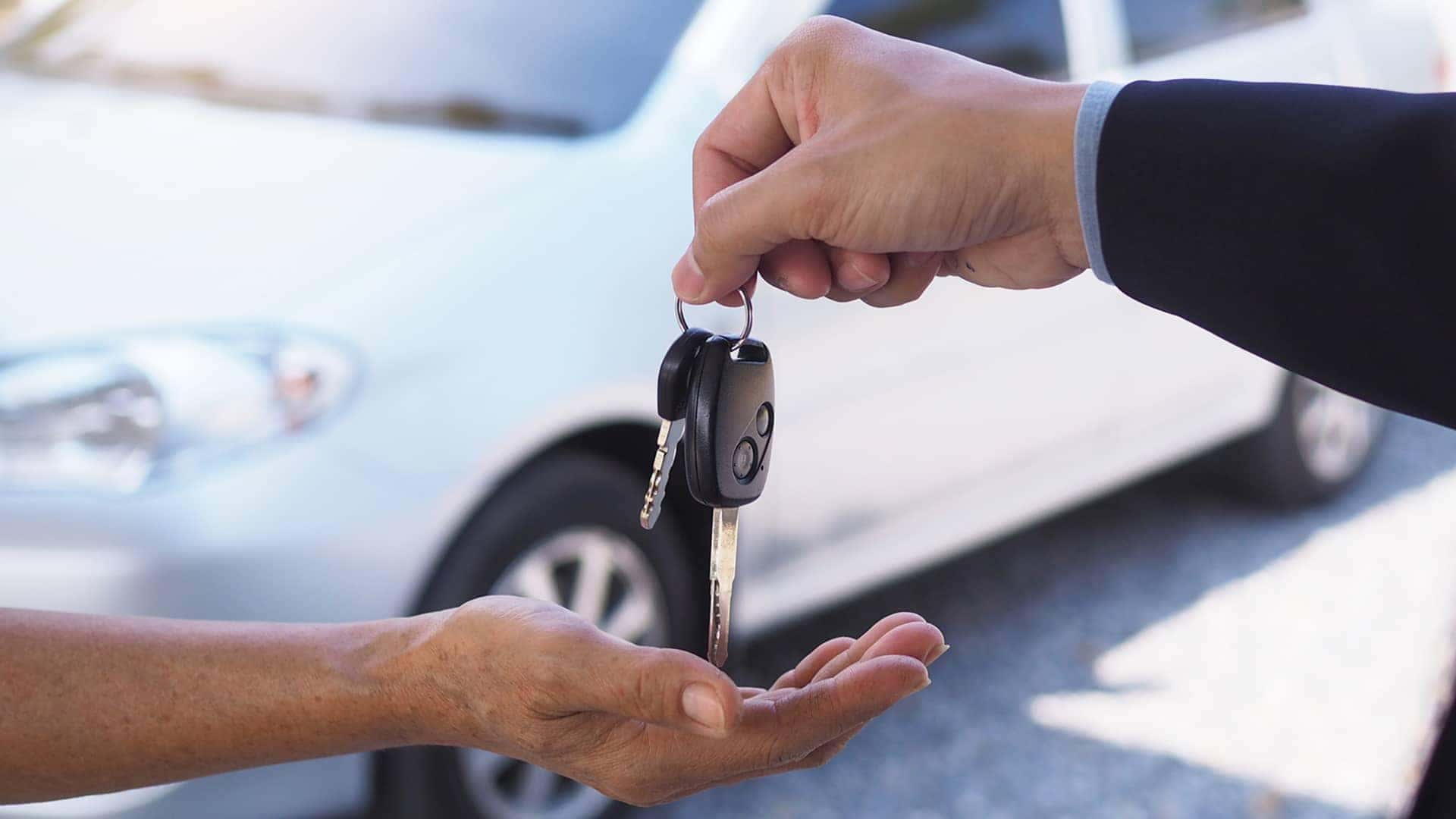 exchanging car keys