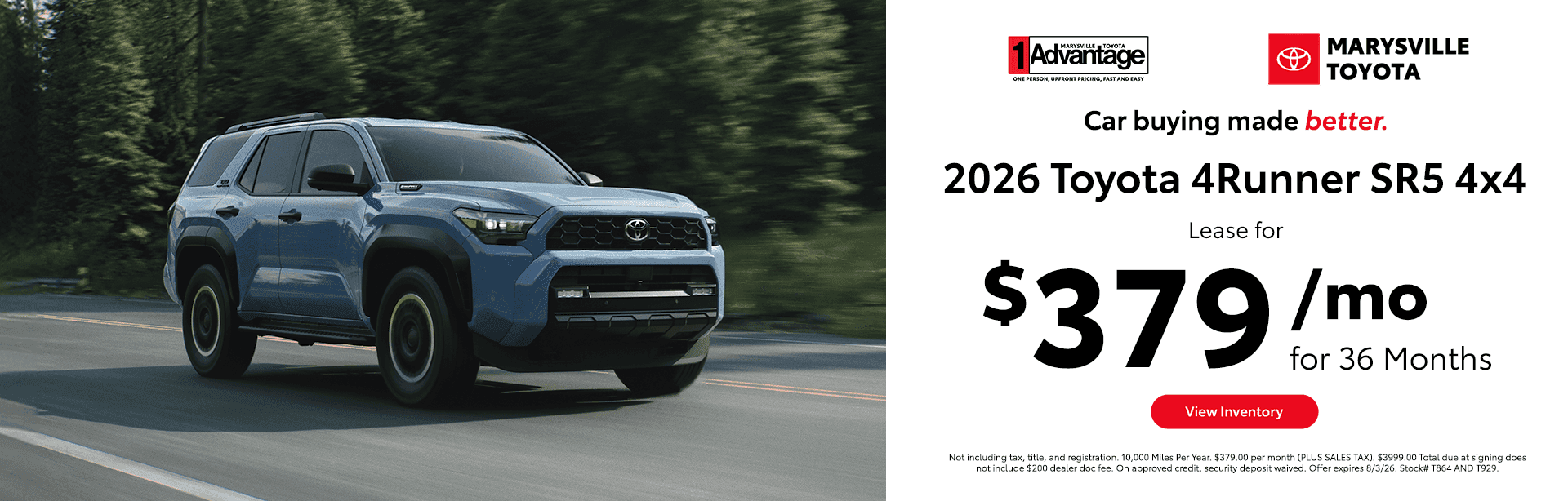 2026 Toyota 4Runner SR5 4x4